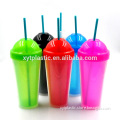 Double wall disposable plastic cups and lids,16oz disposable plastic cup,disposable plastic cups lid and straw